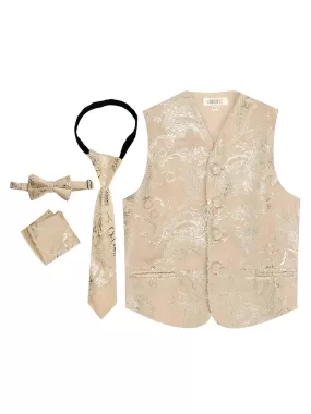 Boy's (8-18) 4 pc Metallic Vest Set