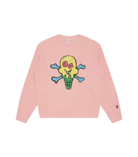 CONES & BONES CREWNECK - PINK