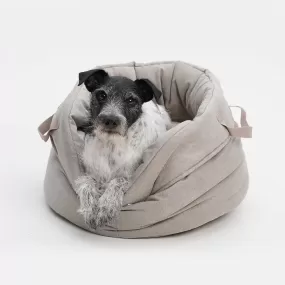 Dog Basket Bed - beige - ready to ship