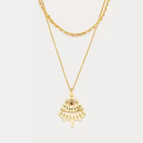 Gold Evil Eye Necklace